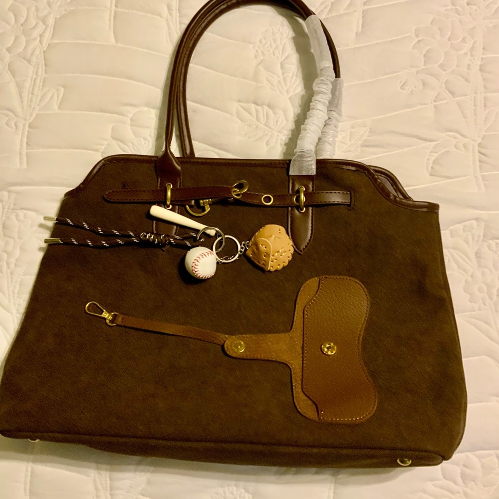 Chic Brown Faux Suede Women's Tote Bag